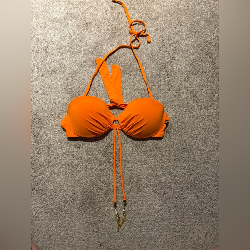 La Vie En Rose Aqua - Bikini Top - Orange - Small